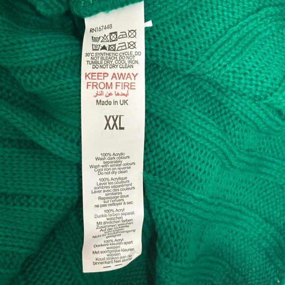 PrettyLittleThing Bright Green Crop Sweater Size XXL NEW - Picture 7 of 10